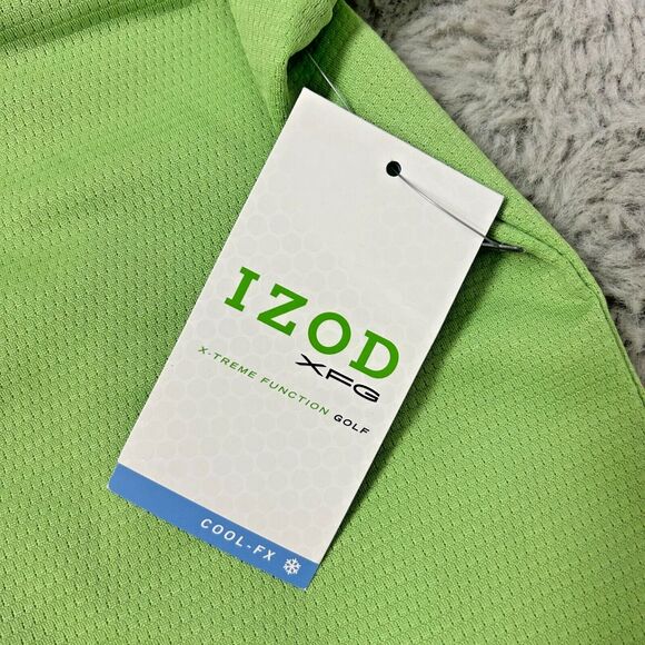 IZOD XFG Cool-FX Golf V-Neck Polo Shirt - Tennis - Celery Green - Women's Sz S/P - Picture 7 of 9